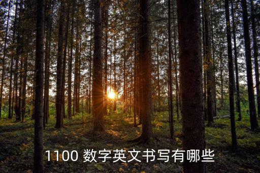 1100 數字英文書寫有哪些