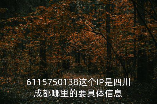 6115750138這個IP是四川成都哪里的要具體信息