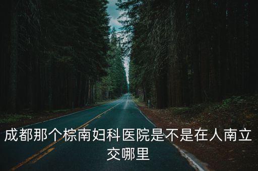 成都那個棕南婦科醫(yī)院是不是在人南立交哪里