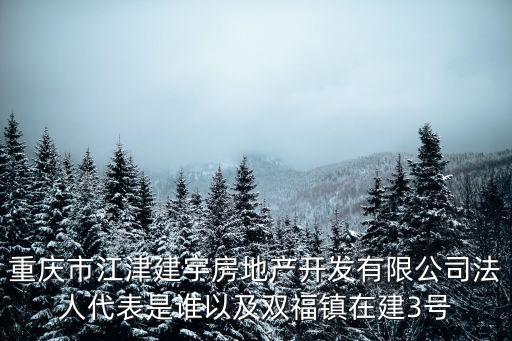 重慶市江津建宇房地產(chǎn)開發(fā)有限公司法人代表是誰以及雙福鎮(zhèn)在建3號(hào)