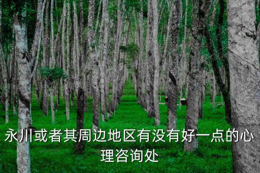 永川或者其周邊地區(qū)有沒有好一點(diǎn)的心理咨詢處