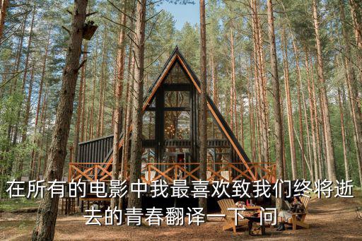 在所有的電影中我最喜歡致我們終將逝去的青春翻譯一下  問