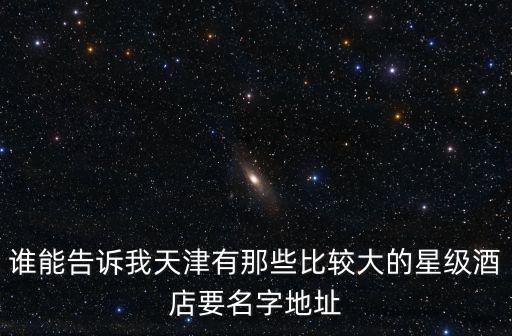天津市區十大酒店排名榜，天津市有幾家五星級以上的酒店分別是哪幾家