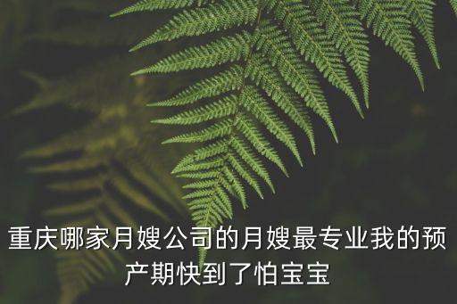 重慶市有什么比較出名的月嫂，誰知道重慶哪家月 嫂公司好