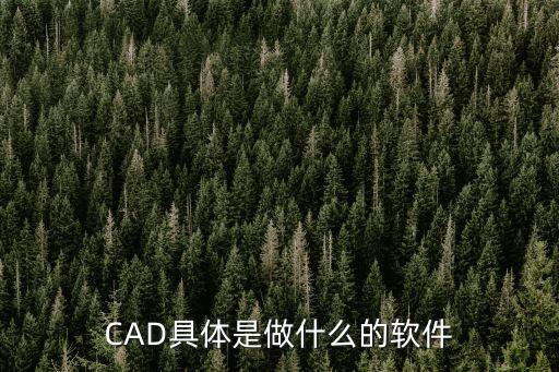 CAD具體是做什么的軟件