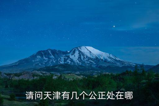 請問天津有幾個公正處在哪