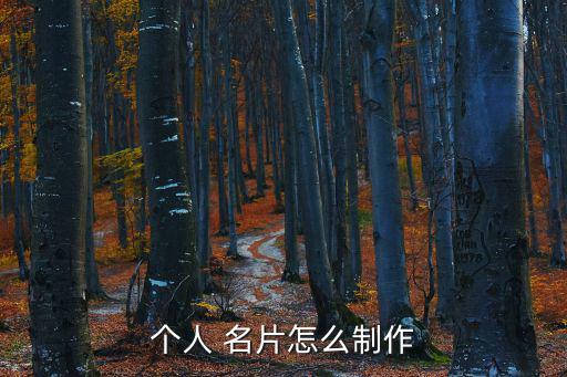 個人 名片怎么制作