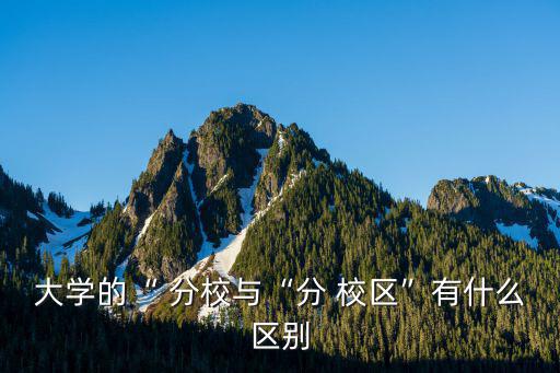 分校和校區的區別,哈工大新校區有哪些不同之處?