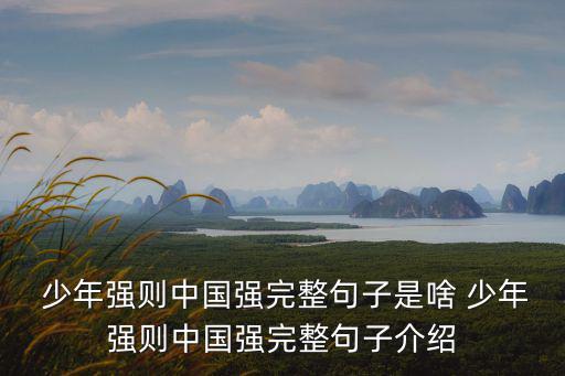  少年強則中國強完整句子是啥 少年強則中國強完整句子介紹