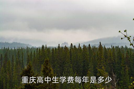 重慶高中生學費每年是多少