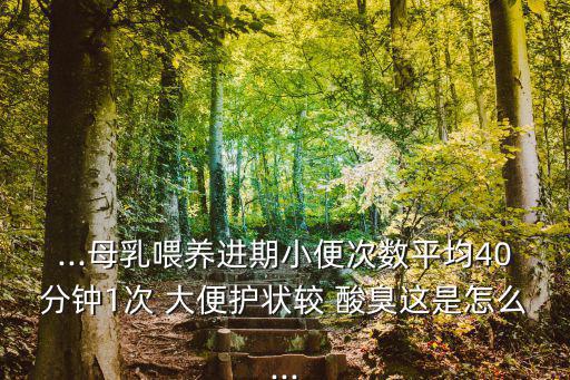 ...母乳喂養進期小便次數平均40分鐘1次 大便護狀較 酸臭這是怎么...