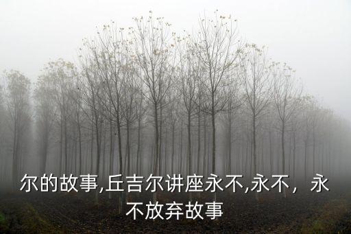 丘吉爾的故事,丘吉爾講座永不,永不，永不放棄故事