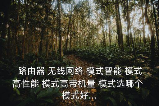  路由器 無線網(wǎng)絡(luò) 模式智能 模式高性能 模式高帶機(jī)量 模式選哪個(gè) 模式好...
