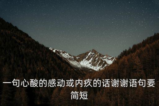 一句心酸的感動(dòng)或內(nèi)疚的話謝謝語(yǔ)句要簡(jiǎn)短