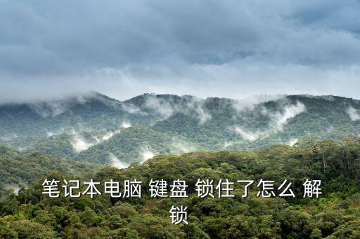  筆記本電腦 鍵盤 鎖住了怎么 解鎖