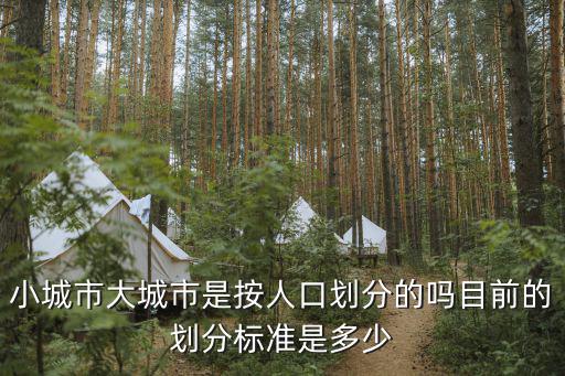 小城市大城市是按人口劃分的嗎目前的劃分標準是多少