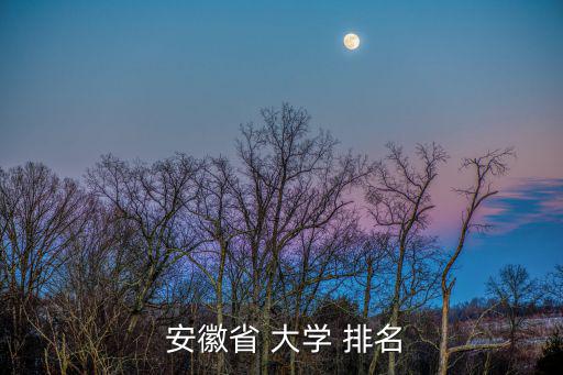 安徽一本大學排名,安徽本省之前大學排行榜出爐