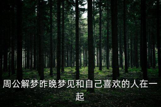 周公解夢昨晚夢見和自己喜歡的人在一起