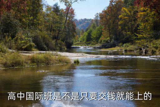 高中國際班是不是只要交錢就能上的