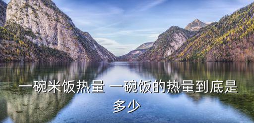  一碗米飯熱量 一碗飯的熱量到底是多少