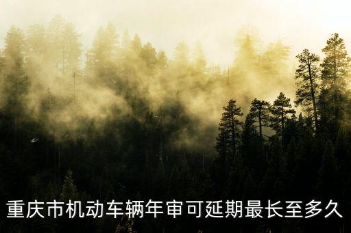 重慶市機動車輛年審可延期最長至多久