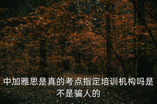 中加雅思是真的考點指定培訓機構嗎是不是騙人的