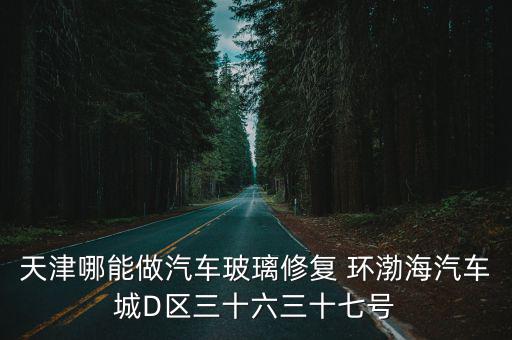 天津哪能做汽車玻璃修復 環(huán)渤海汽車城D區(qū)三十六三十七號