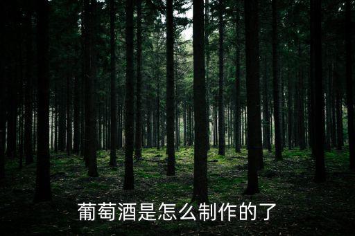 葡萄酒是怎么制作的了