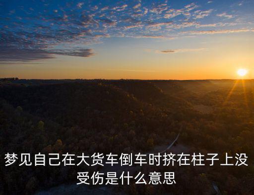 夢見自己在大貨車倒車時擠在柱子上沒受傷是什么意思