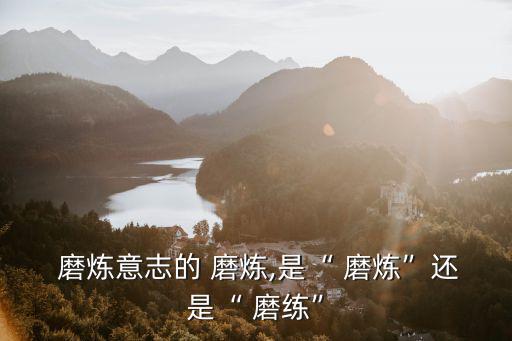 磨煉和磨練,molian到底應該寫成磨煉還是磨練?
