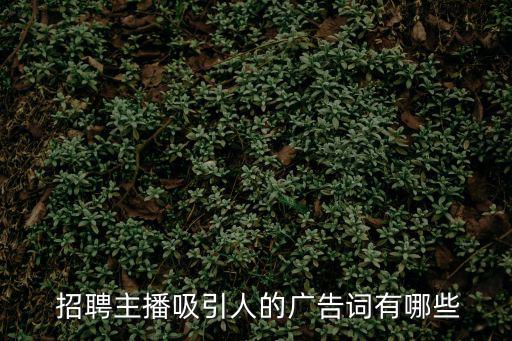 招聘詞語(yǔ),招聘主播宣告詞:用心播種綠色種子