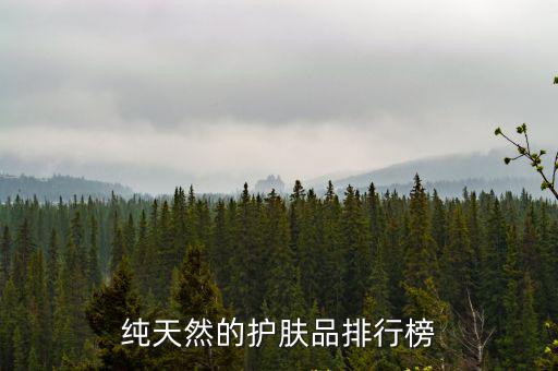 純天然的護膚品排行榜
