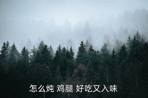 怎么燉 雞腿 好吃又入味