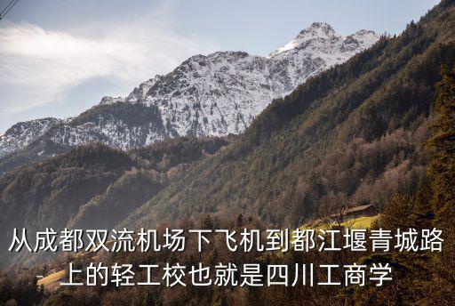 從成都雙流機場下飛機到都江堰青城路上的輕工校也就是四川工商學