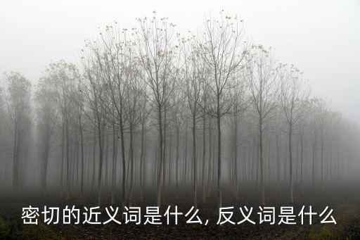 緊密的反義詞,關系密切親密疏遠陌生、親近