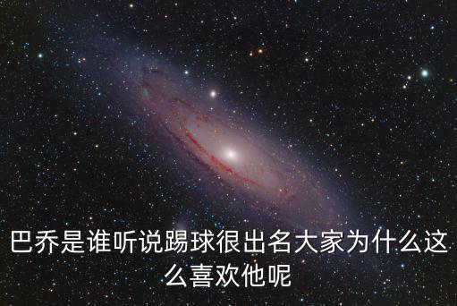 巴喬是誰聽說踢球很出名大家為什么這么喜歡他呢