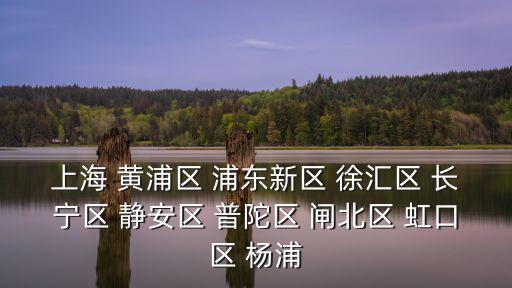 上海 黃浦區 浦東新區 徐匯區 長寧區 靜安區 普陀區 閘北區 虹口區 楊浦