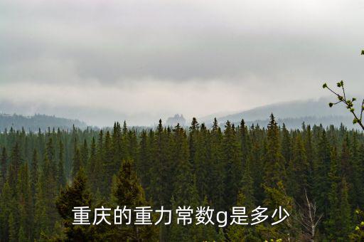 重慶的重力常數g是多少