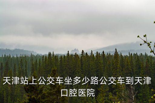 天津站上公交車坐多少路公交車到天津口腔醫院