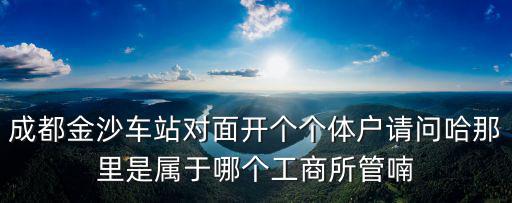 成都金沙車站對面開個個體戶請問哈那里是屬于哪個工商所管喃