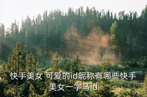 快手美女 可愛(ài)的id昵稱有哪些快手美女一字馬id