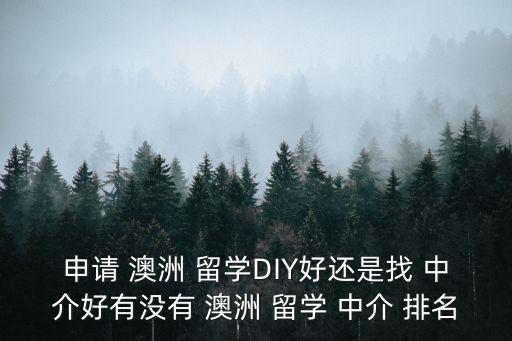 申請 澳洲 留學DIY好還是找 中介好有沒有 澳洲 留學 中介 排名