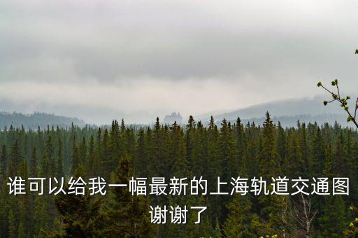 誰可以給我一幅最新的上海軌道交通圖謝謝了