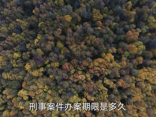 辦案期限，刑事案件辦案期限是多久