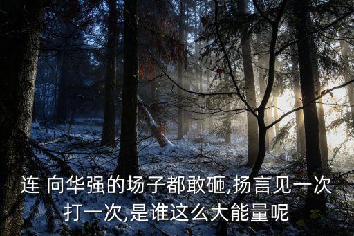 連 向華強的場子都敢砸,揚言見一次打一次,是誰這么大能量呢