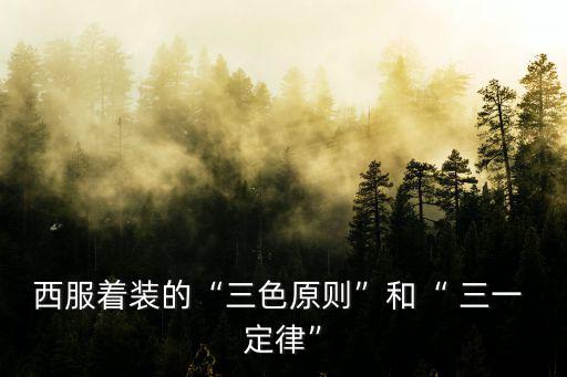 三一定律,職場禮儀三三定律:男子穿西裝應同色或黑色為首選