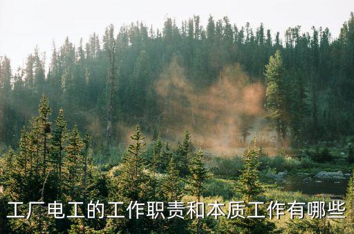 工廠電工的工作職責和本質工作有哪些