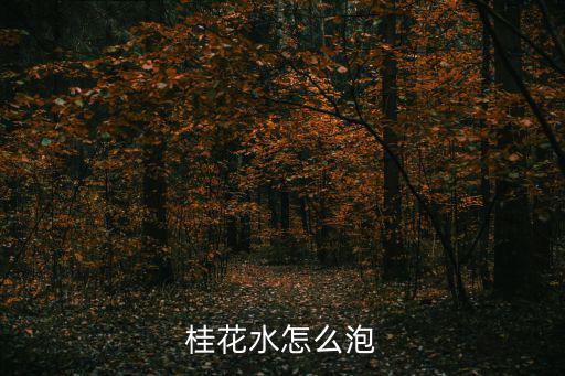 桂花水怎么泡