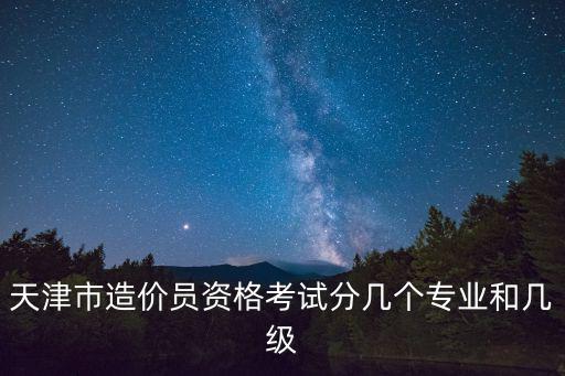 天津市造價員資格考試分幾個專業和幾級