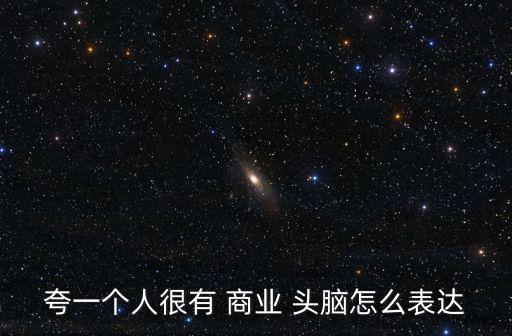 夸一個(gè)人很有 商業(yè) 頭腦怎么表達(dá)